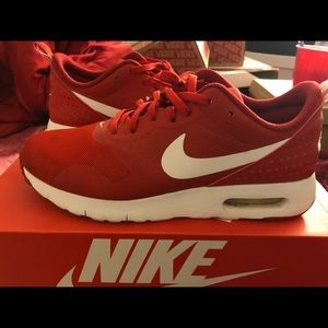 Red & white Nike shoe